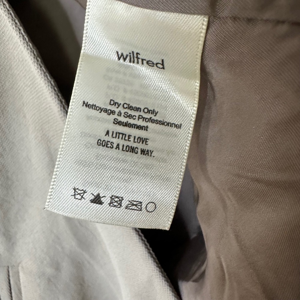 Aritzia Wilfred Bomber Jacket Button Front Neutral Beige Casual Lightweight - Picture 5 of 12